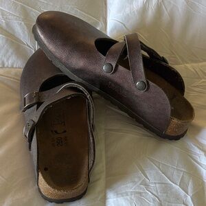 Birki’s Dark Brown Leather Women's Mules. Worn only a couple of times.